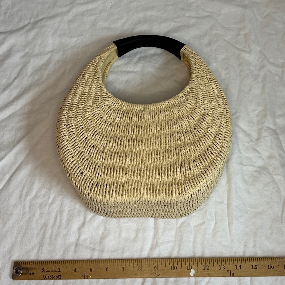 a new day Woven Bag with Black Handle